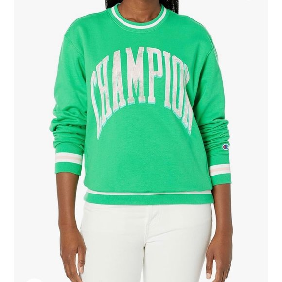 Champion Fleece Track Suit Crew Neck Sweats Green Track Suit Womens Medium - Picture 1 of 7